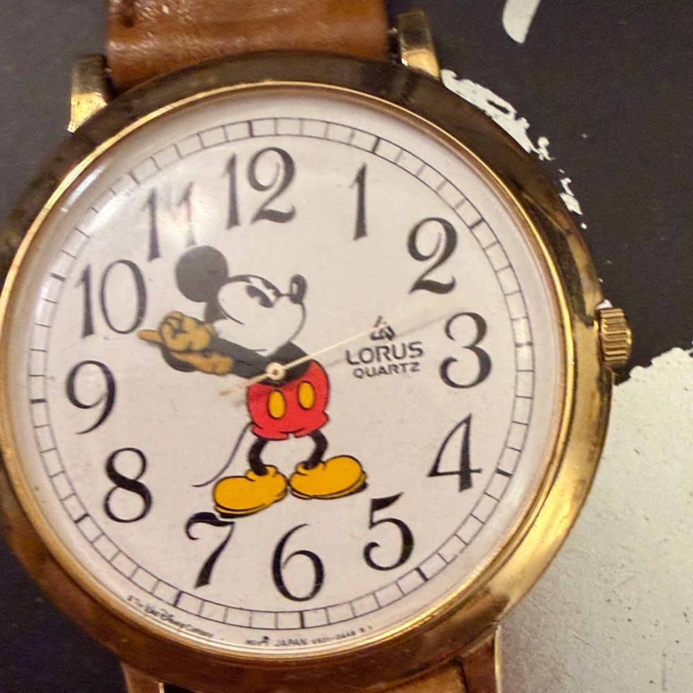 Lorus Gold Mickey Mouse Quartz Watch
